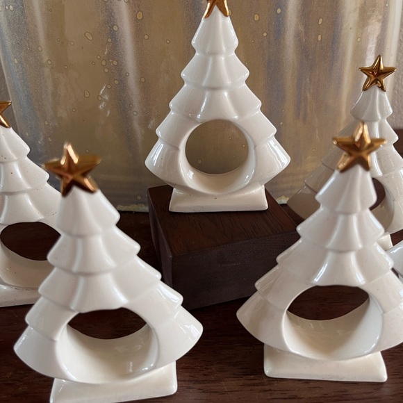 Christmas trees ceramic six napkin holders - Picture 4 of 9